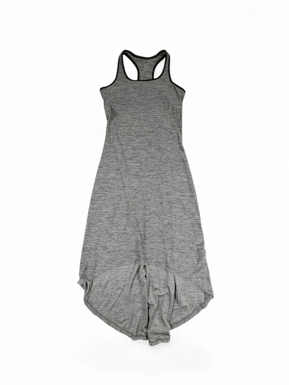 Apana Women’s Gray Racerback High Low Maxi Dress Medium